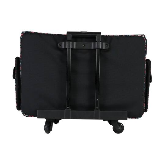 Everything Mary Black Floral XXL Rolling Sewing Tote